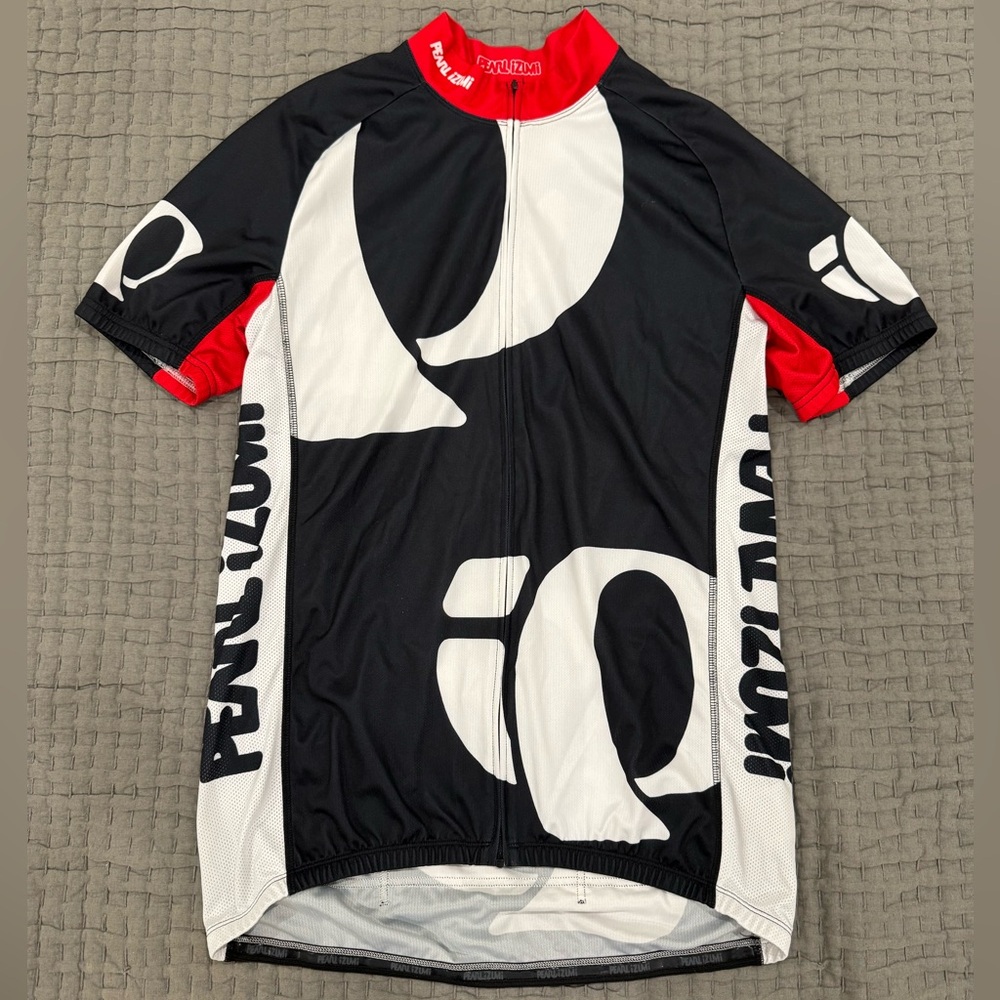 Pearl Izumi Men’s Black and White Elite Limited Zip Cycling Jersey